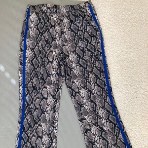 Snake print flowy pants